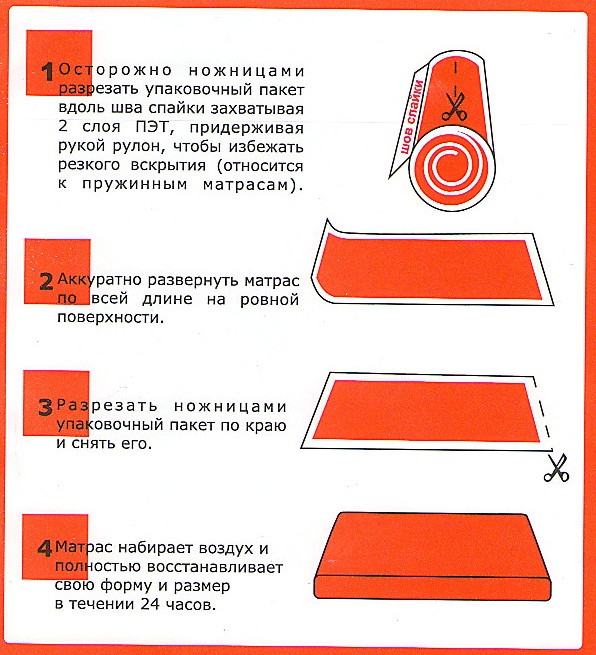 Как расправить матрас свернутый в рулон